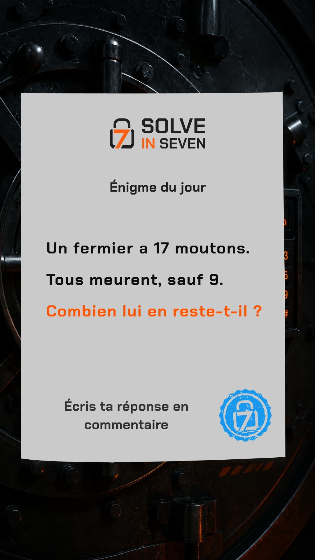 Image de l’énigme Un fermier a 17 moutons