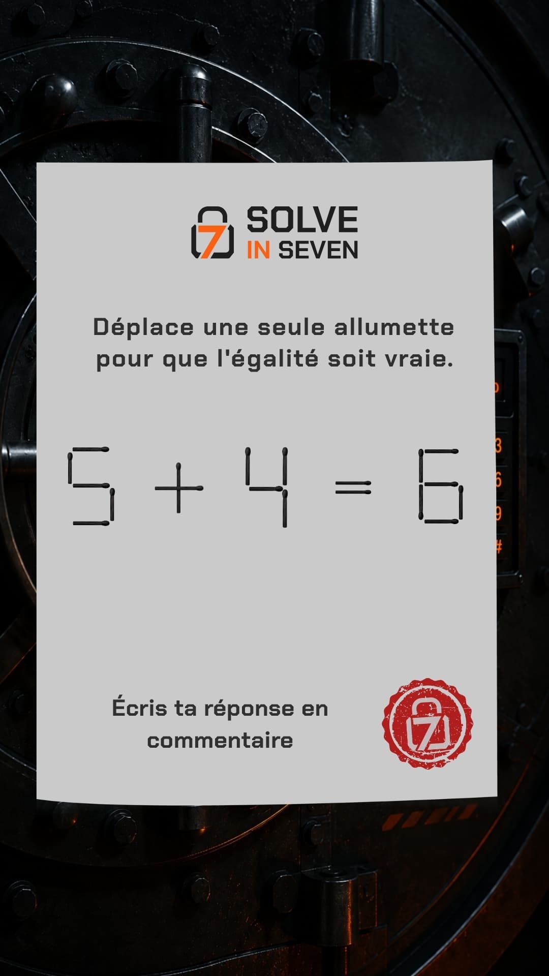 Image de l’énigme Une allumette et c'est juste
