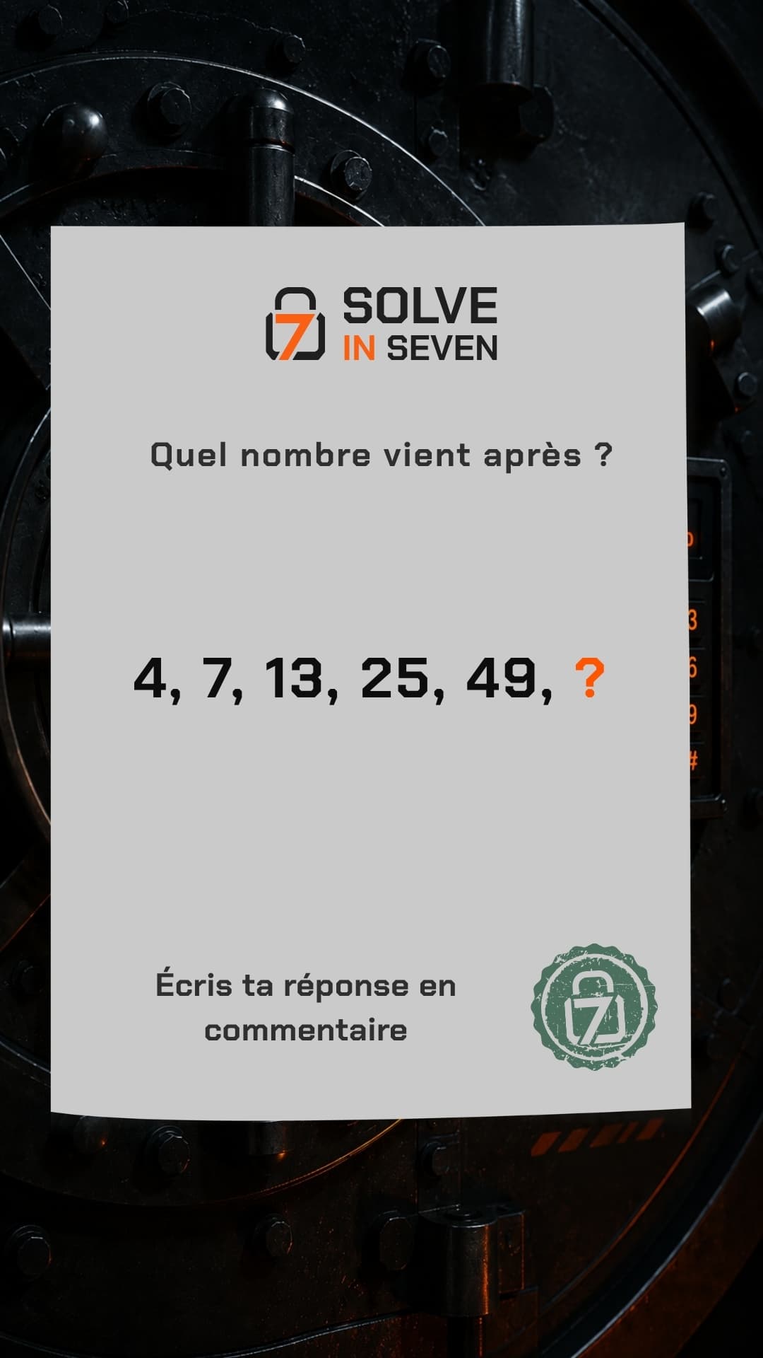 Image de l’énigme Quel nombre après 49 ?